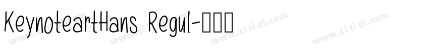 KeynoteartHans Regul字体转换